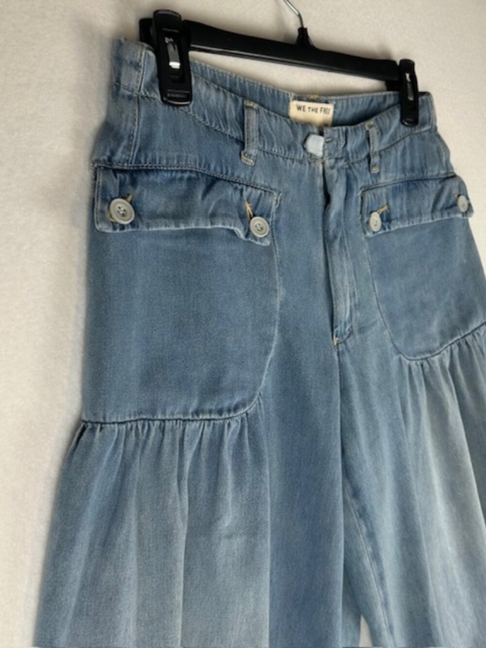 Free People We the Free | Lotus Balloon Jeans Womens light wash Bijou Blue sz 28 - Picture 3 of 14